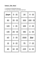Vorschau - Arbeitsblätter - Mathematik Kopfrechnen großes Einmaleins Domino 15er Reihe - Deckblatt