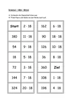 Vorschau - Spiele - Mathematik Kopfrechnen großes Einmaleins Domino 18er Reihe - Deckblatt