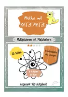 Vorschau - Arbeitsblätter - Mathe mit KATZE MATZE: Multiplizieren mit Platzhaltern - Deckblatt