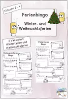 Vorschau - Arbeitsblätter - Winter-/ Weihnachtsferien-Bingo Chalky - Deckblatt