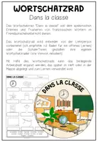 Vorschau - Arbeitsblätter - DANS LA CLASSE (im Klassenzimmer) - Wortschatzrad (Französisch) - Seite 1