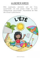Vorschau - Mal- und Bastelvorlagen - L'ÉTÉ (Sommer) - Wortschatzrad (Französisch) - Seite 2