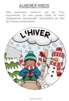 Vorschau - Arbeitsblätter - L'HIVER (Winter) - Wortschatzrad (Französisch) - Seite 2