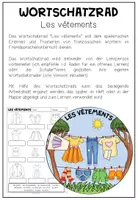 Vorschau - Arbeitsblätter - LES VÊTEMENTS (Kleidung) - Wortschatzrad (Französisch) - Seite 1