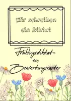 Vorschau - Lehrpläne/Lehrermaterial - Frühlingsdiktat Vorlage mit Bewertungsraster - Deckblatt