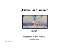 Vorschau - Stundenentwürfe - Eisbär im Eismeer - Deckblatt