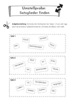 Vorschau - Arbeitsblätter - Arbeitsblatt Umstellprobe Satzglieder Einstieg Deutsch Klasse 4/5 Grammatik mit Lösung - Seite 2