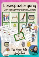 Vorschau - Stundenentwürfe - Lesespaziergang "Der verschwundene Kuchen" Abenteuer mit Marco Bello - Deckblatt