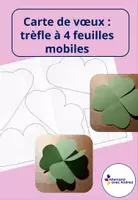 Aperçu - Matériel pour travaux manuels / dessin - Carte de vœux : trèfle à 4 feuilles - Page de couverture