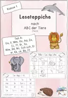 Vorschau - Arbeitsblätter - Leseteppiche (ABC der Tiere Teil A + B) - Seite 1