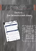 Vorschau - Merkblätter - Checkliste - Eine Unterrichtsstunde planen - Deckblatt