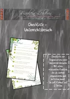 Vorschau - Arbeitsblätter - Checkliste für deinen Unterrichtsbesuch - Deckblatt