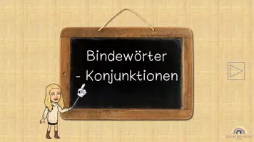 Vorschau - Präsentationen/Tafelbilder - Interaktive PDF - Konjunktionen / Bindewörter - Seite 1