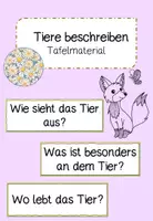 Vorschau - Präsentationen/Tafelbilder - Tiere beschreiben Fragesätze - Deckblatt