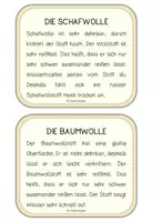 Vorschau - Aufgabenkarten - Textilien Informationskarten - Seite 1
