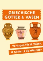 Vorschau - Mal- und Bastelvorlagen - Griechische Götter & Vasen - Deckblatt