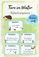 Vorschau - Präsentationen/Tafelbilder - Tiere im Winter: Reihentransparenz (Kl. 2) - Deckblatt