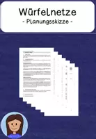 Vorschau - Unterrichtsreihen - Planungsskizze/Entwurf Würfelnetze (Kl. 3) - Deckblatt