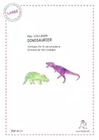 Vorschau - Mal- und Bastelvorlagen - Mal-Collagen - Dinosaurier - Seite 1