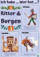 Vorschau - Spiele - Ich habe ... Wer hat ...? Ritter & Burgen (Lesespiel für Gruppen) - Deckblatt