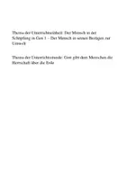 Vorschau - Stundenentwürfe - Unterrichtsentwurf: Schöpfung - Herrschaftsauftrag des Menschen Genesis 1 - Seite 1