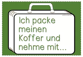Vista previa - Juegos / Gamificación - Alemán Ich packe meinen Koffer ... Buchstabeneinführung Anfangsunterricht (Anlaut, Binnenlaut, Endlaut) Deutsch 1. Klasse und 2. Klasse - página 2