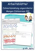Vista previa - Unidades / Secuencias / Situaciones de Aprendizaje - Alemán Zehnerbündelung ungeordneter Mengen Zahlenraum 100 Bündeln - Portada