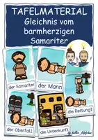 Vista previa - Unidades / Secuencias / Situaciones de Aprendizaje - Alemán Wachsendes XXL-Materialpaket Barmherziger Samariter Grundschule Religion Bibel Gleichnisse Jesu - página 1