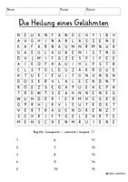 Vista previa - Juegos / Gamificación - Alemán Heilung Gelähmter Suchsel Religion Grundschule Neues Testament Bibel Buchstabengitter - página 3