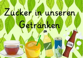 Vista previa - Unidades / Secuencias / Situaciones de Aprendizaje - Alemán Tafelmaterial Zucker in Getränken mit über 50 Bild- und Textkarten Gesunde Ernährung Sachunterricht - página 2