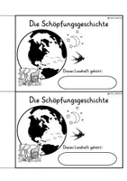 Vista previa - Unidades / Secuencias / Situaciones de Aprendizaje - Alemán Leseheft zur Schöpfung Schöpfungsgeschichte Religion Grundschule Altes Testament Bibel - página 1