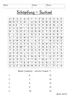 Vista previa - Juegos / Gamificación - Alemán Schöpfung Suchsel Buchstabengitter Version 2 Schöpfungsgeschichte Religion Grundschule Bibel - página 3