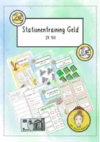 Vorschau - Arbeitsblätter - Stationentraining Geld für die 2. Klasse - Deckblatt