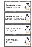 Vorschau - Aufgabenkarten - Pinguin Schreibanlässe+ Schreibvorlage - Seite 1