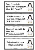 Vorschau - Aufgabenkarten - Pinguin Schreibanlässe+ Schreibvorlage - Seite 2