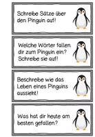 Vorschau - Aufgabenkarten - Pinguin Schreibanlässe+ Schreibvorlage - Seite 3