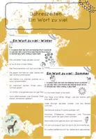 Vorschau - Arbeitsblätter - Jahreszeiten - Ein Wort zu viel - Deckblatt