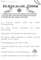 Vorschau - Arbeitsblätter - Jahreszeiten - Ein Wort zu viel - Seite 1