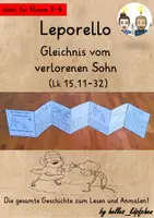 Vista previa - Manualidades / Dibujos para colorear - Alemán Leporello Gleichnis vom verlorenen Sohn Religion Grundschule Neues Testament Bibel - Portada