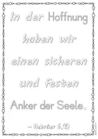 Vista previa - Unidades / Secuencias / Situaciones de Aprendizaje - Alemán Bibelverse Hoffnung inkl. Reflexionsteil - zum Ausmalen, kreativen Gestalten, Reflektieren und Theologisieren mit Kindern im Religionsunterricht Bibel - Portada