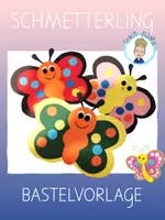 Vorschau - Mal- und Bastelvorlagen - Bastelvorlage Schmetterling | Schmetterling basteln - Deckblatt