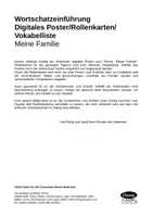 Vorschau - Poster - Meine Familie - Wortschatzeinführung und -übung mit Poster und Rollenkarten und Vokabelliste - Seite 1