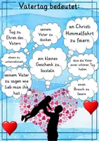 Vista previa - Unidades / Secuencias / Situaciones de Aprendizaje - Alemán Was bedeutet Vatertag? Schreibimpulse, Akrostichon + Plakat Poster Reflexion - página 1