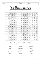 Vista previa - Juegos / Gamificación - Alemán Renaissance Suchsel Buchstabengitter Geschichte - página 1
