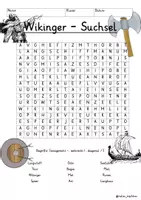 Vista previa - Unidades / Secuencias / Situaciones de Aprendizaje - Alemán Wikinger Suchsel Buchstabengitter Geschichte Mittelalter - Portada