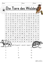 Vista previa - Unidades / Secuencias / Situaciones de Aprendizaje - Alemán Tiere des Waldes Suchsel Buchstabengitter 4 Versionen Sachunterricht Wald - página 2