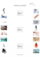 Vorschau - Arbeitsblätter - DaZ-Material zum Wortschatz: "Krankenhaus" - Seite 3