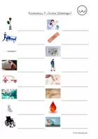 Vorschau - Arbeitsblätter - DaZ-Material zum Wortschatz: "Krankenhaus" - Seite 1