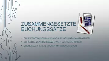 Vorschau - Arbeitsblätter - Zusammengesetzte Buchungssätze + Übungsaufgabe - Seite 2