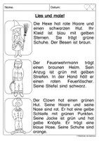 Vorschau - Arbeitsblätter - Lesen und Malen Karneval Fasching - Seite 2